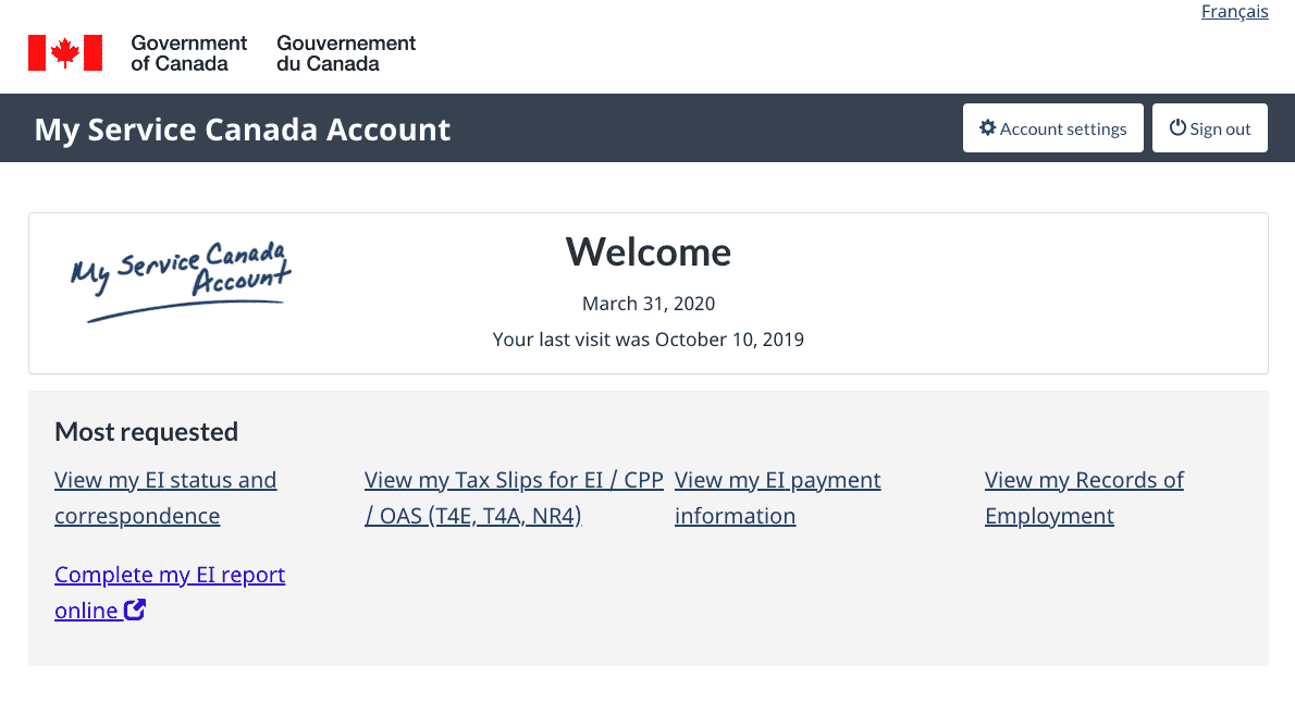 How To Use A My Service Canada Account And Report Ei Online 2021 Personal Finance Freedom