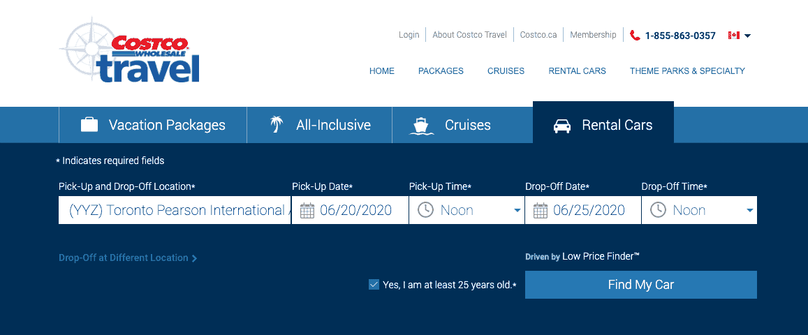 Costco Car Rental Canada