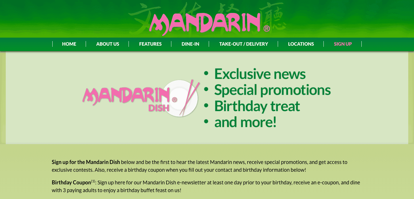Mandarin Chinese Buffet