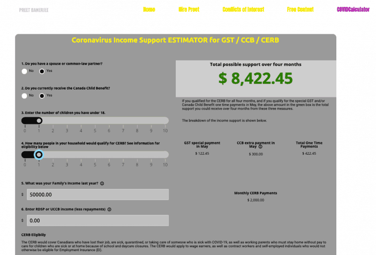 CERB Calculator